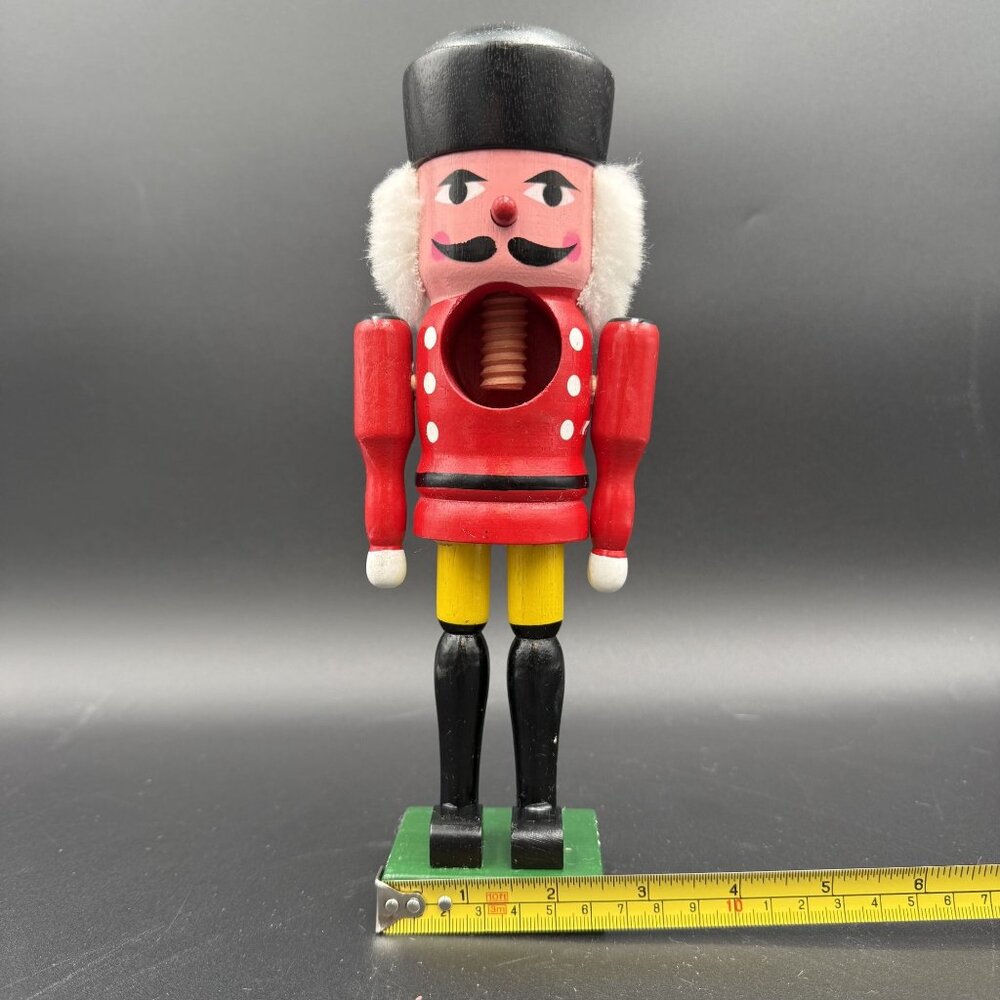 Nutcracker Soldier Wooden Sears and Roebuck Red/Yellow/Black‎ 10" Vtg - Picture 9 of 10